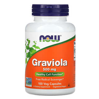NOW Foods Graviola 500mg - Healthy Cell Support - 100 Veg Caps
