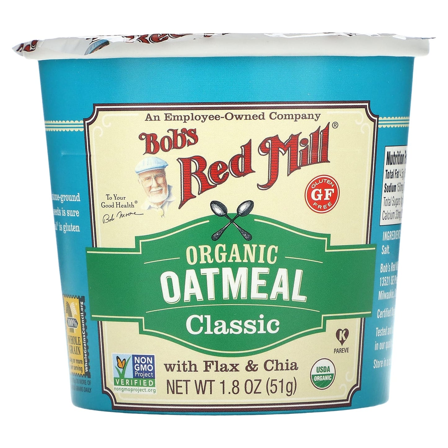 Organic Gluten-Free Oatmeal Cups by Bob's Red Mill, 1.8 oz - Image 1