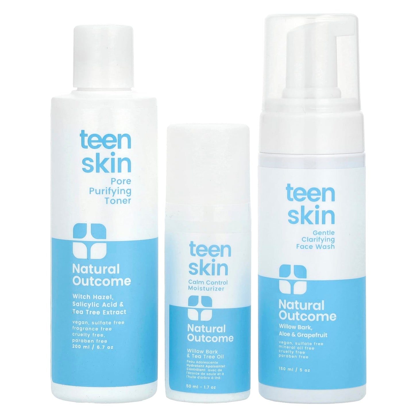 Natural Outcome, Teen Skin, Everyday Face Kit, 3 Piece Kit - Image 1