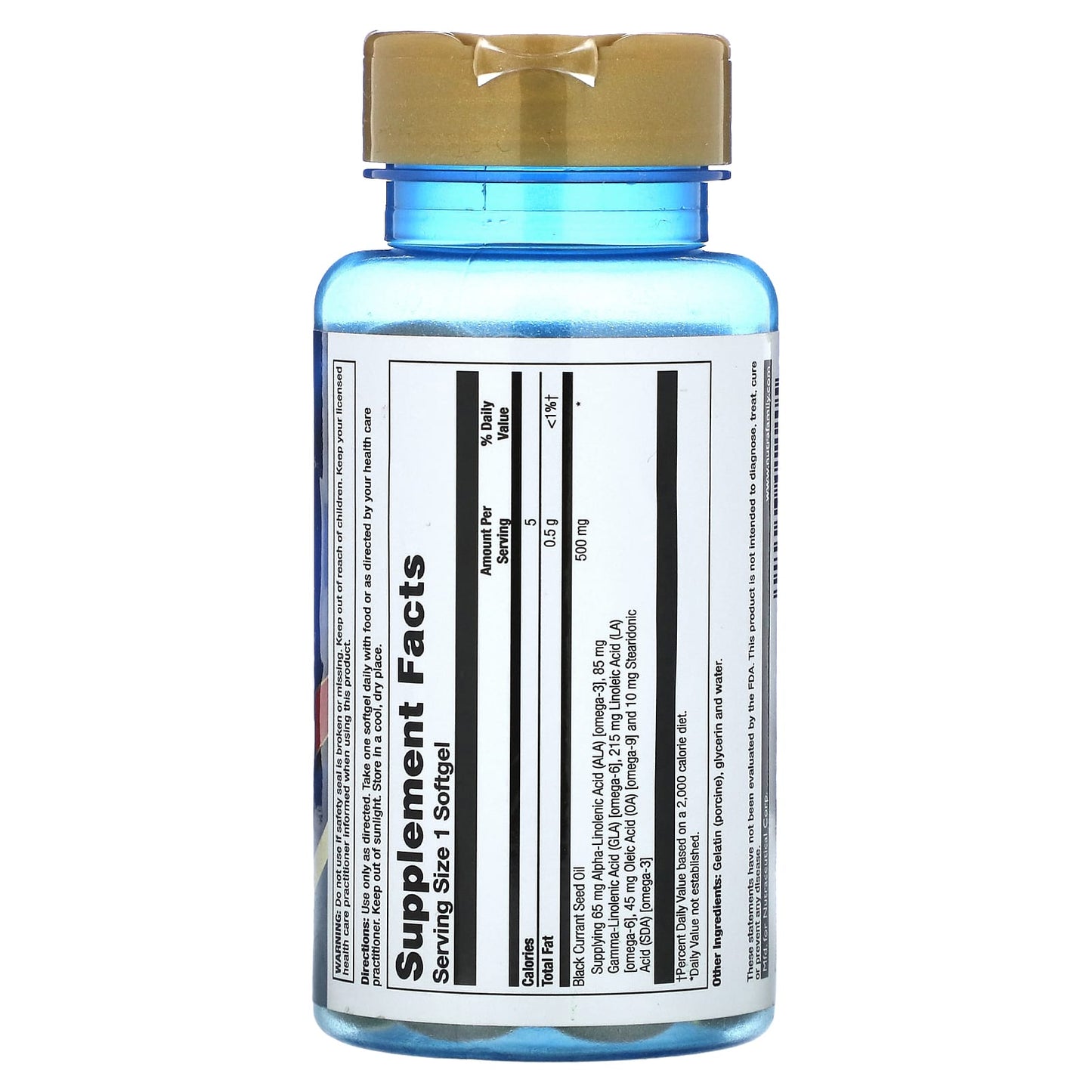 Nature's Life, Black Currant Oil, 500 mg, 90 Mini Softgels - Image 2