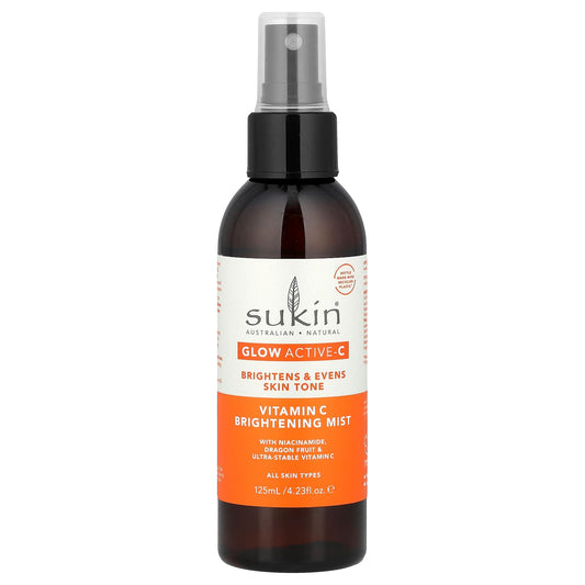 Sukin, Glow Active-C, Vitamin C Brightening Mist, All Skin Types, 4.23 fl oz (125 ml) - Image 1