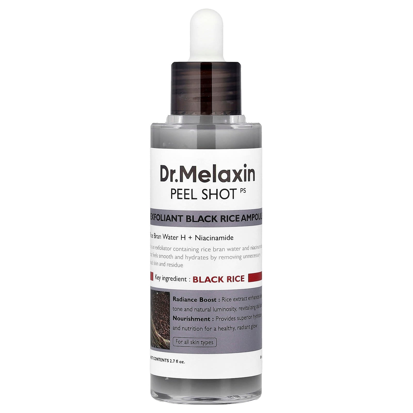 Black Rice Peel Shot Exfoliant for Smooth Radiant Skin - Dr.Melaxin - Image 1