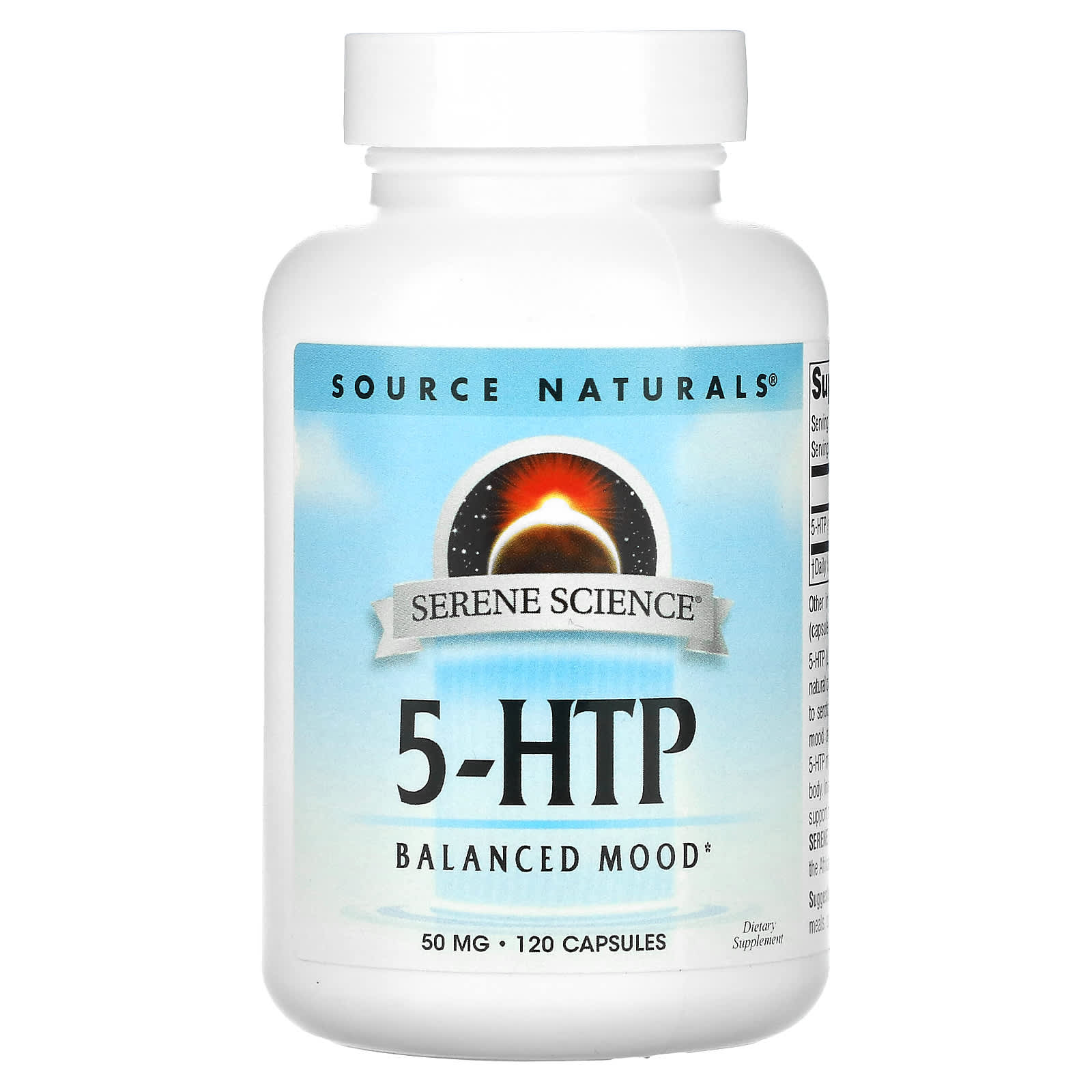 Source Naturals, 5-HTP, 50 mg, 120 Capsules - Image 1