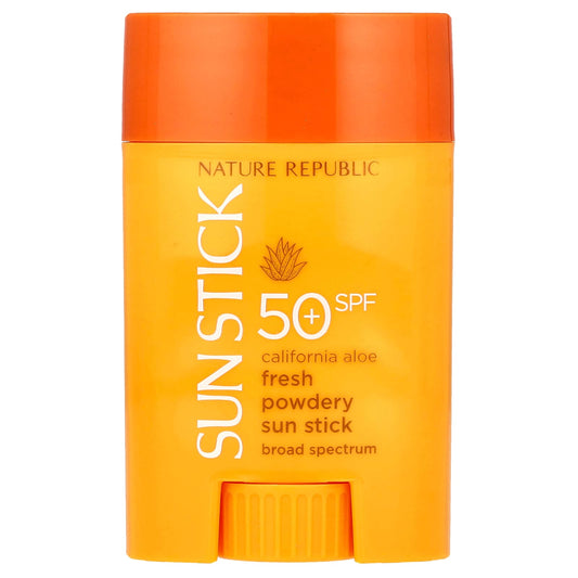 Nature Republic, California Aloe Fresh Powdery Sun Stick, SPF 50+, 0.71 oz (21 g) - Image 1