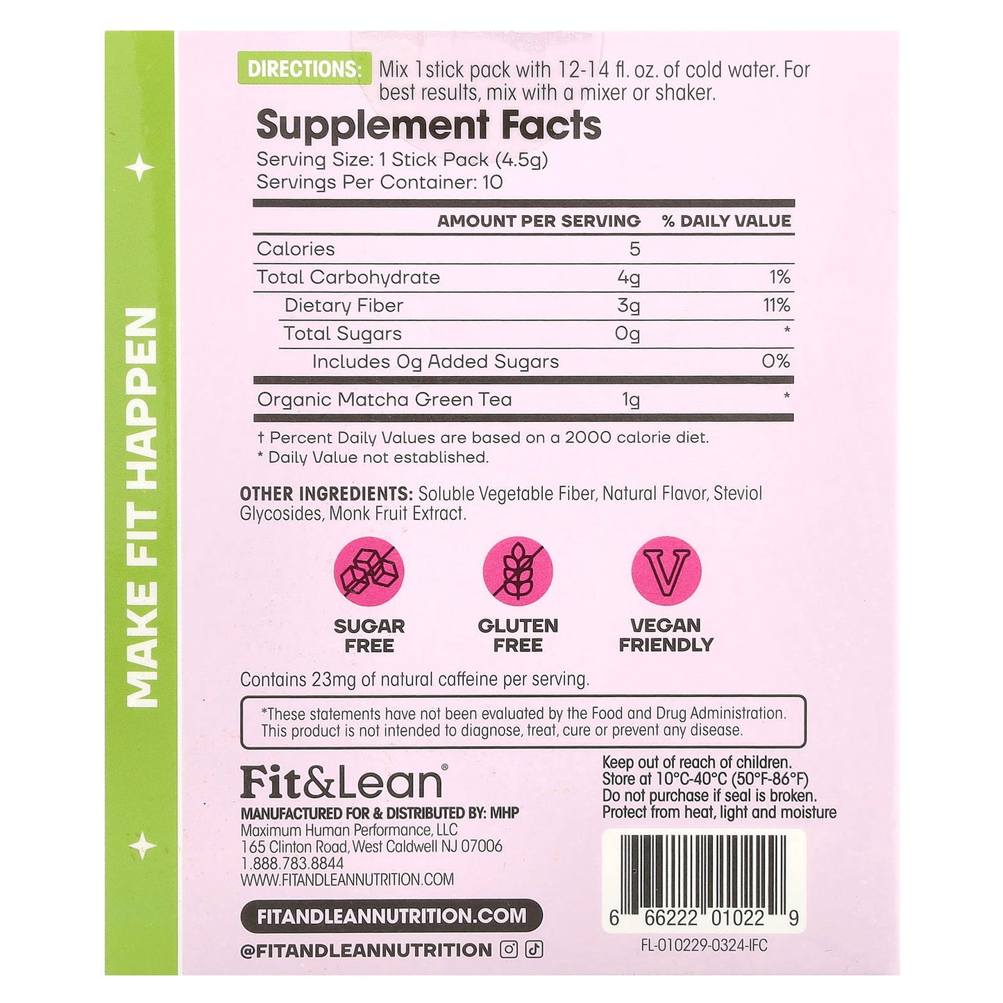 Boost Energy & Focus with Matcha Amore Raspberry Tea, 10 Stick Packs - Image 2
