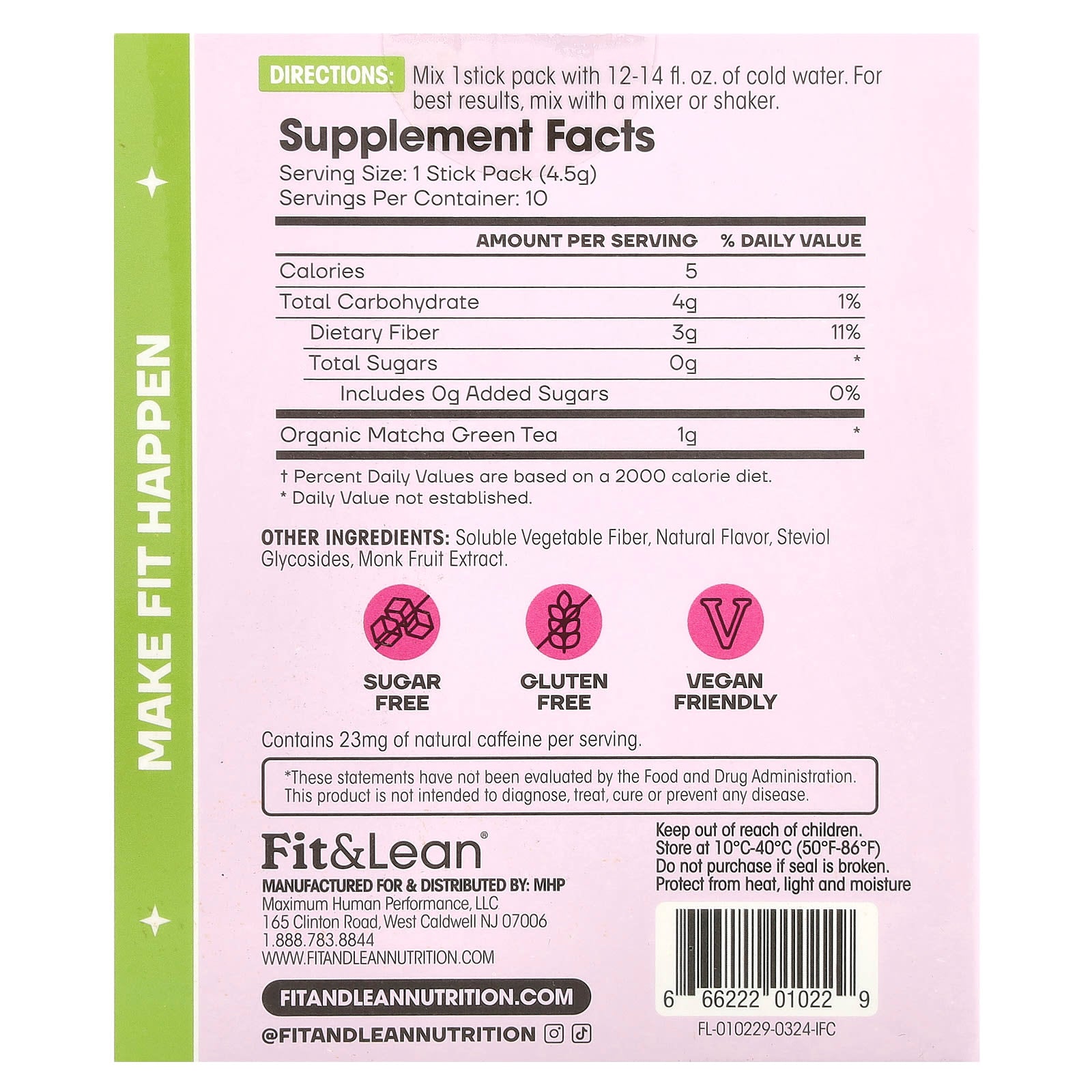 Boost Energy & Focus with Matcha Amore Raspberry Tea, 10 Stick Packs - Image 2