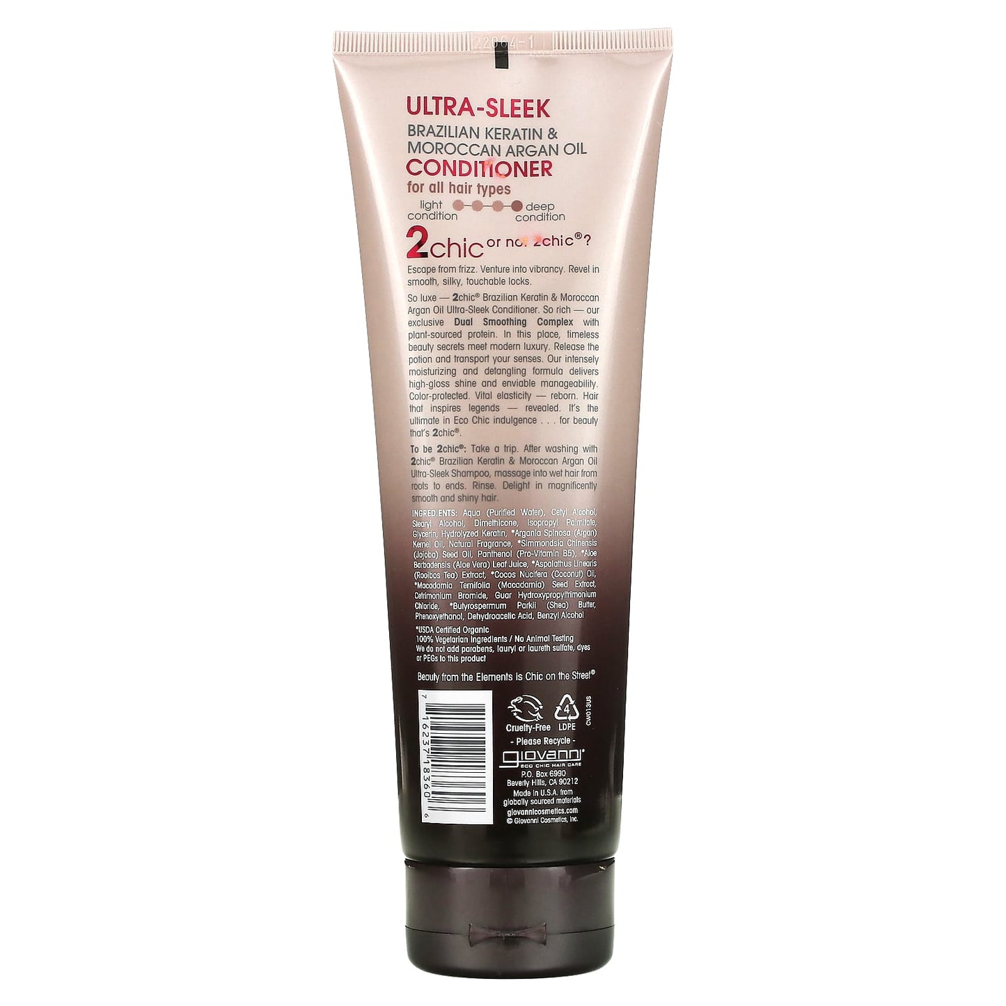 Brazilian Keratin &amp; Argan Oil Ultra-Sleek Conditioner by Giovanni - Image 2