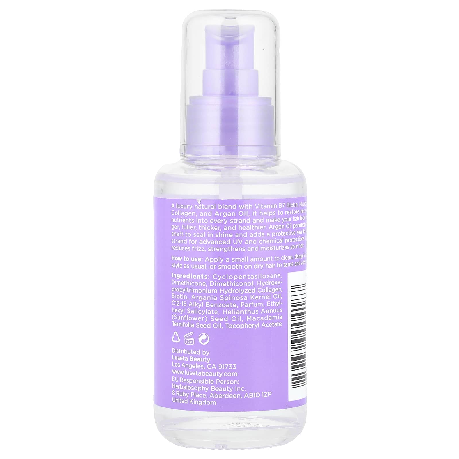 Luseta Beauty, Biotin & Collagen, Strengthening Oil Treatment, For Thin & Dry Hair, 3.38 fl oz (100 ml) - Image 2