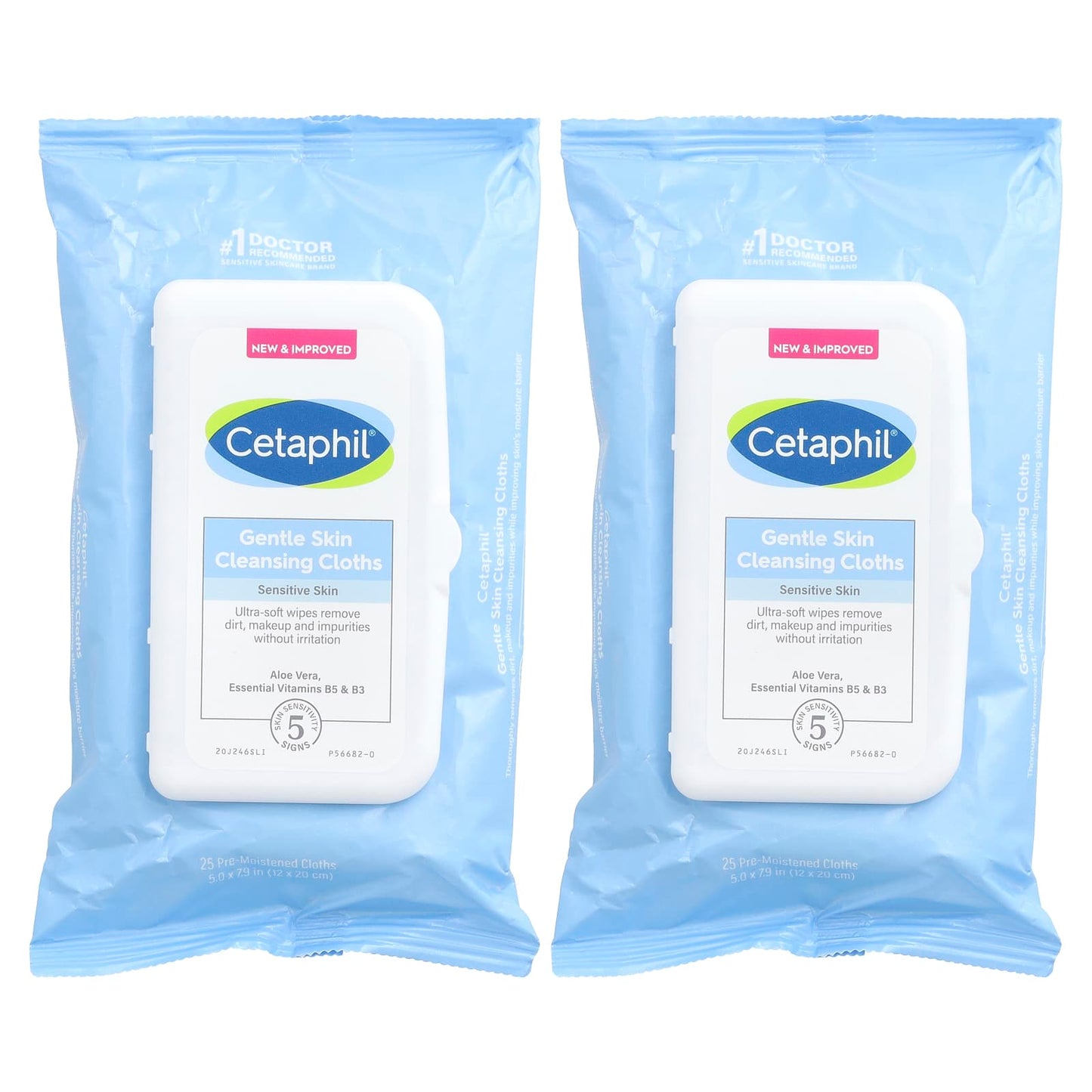 Gentle Fragrance-Free Skin Cleansing Cloths by Cetaphil, 50 Cloths - Image 1
