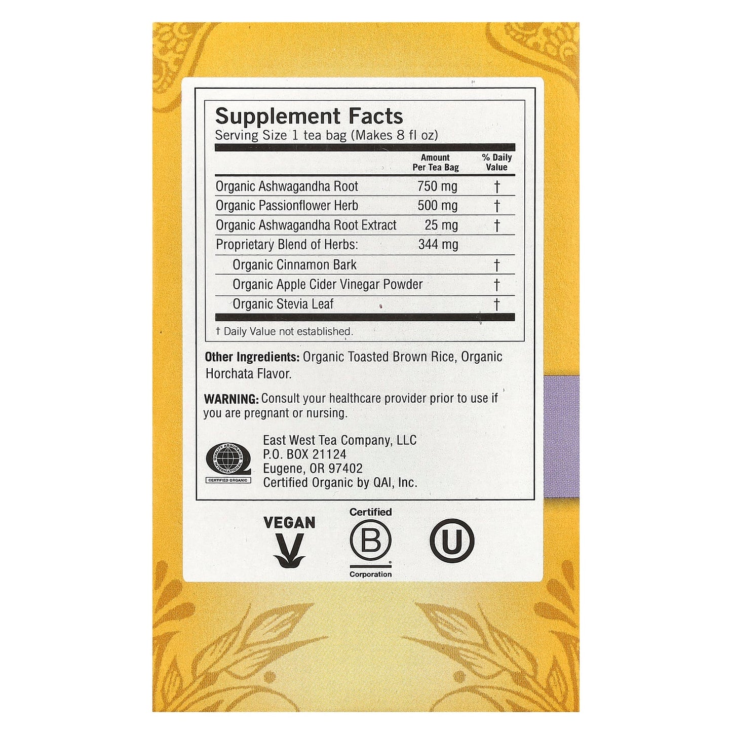 Yogi Tea, Stress + Sleep, Cinnamon Horchata, Caffeine Free, 16 Tea Bags, 1.12 oz (32 g) - Image 2