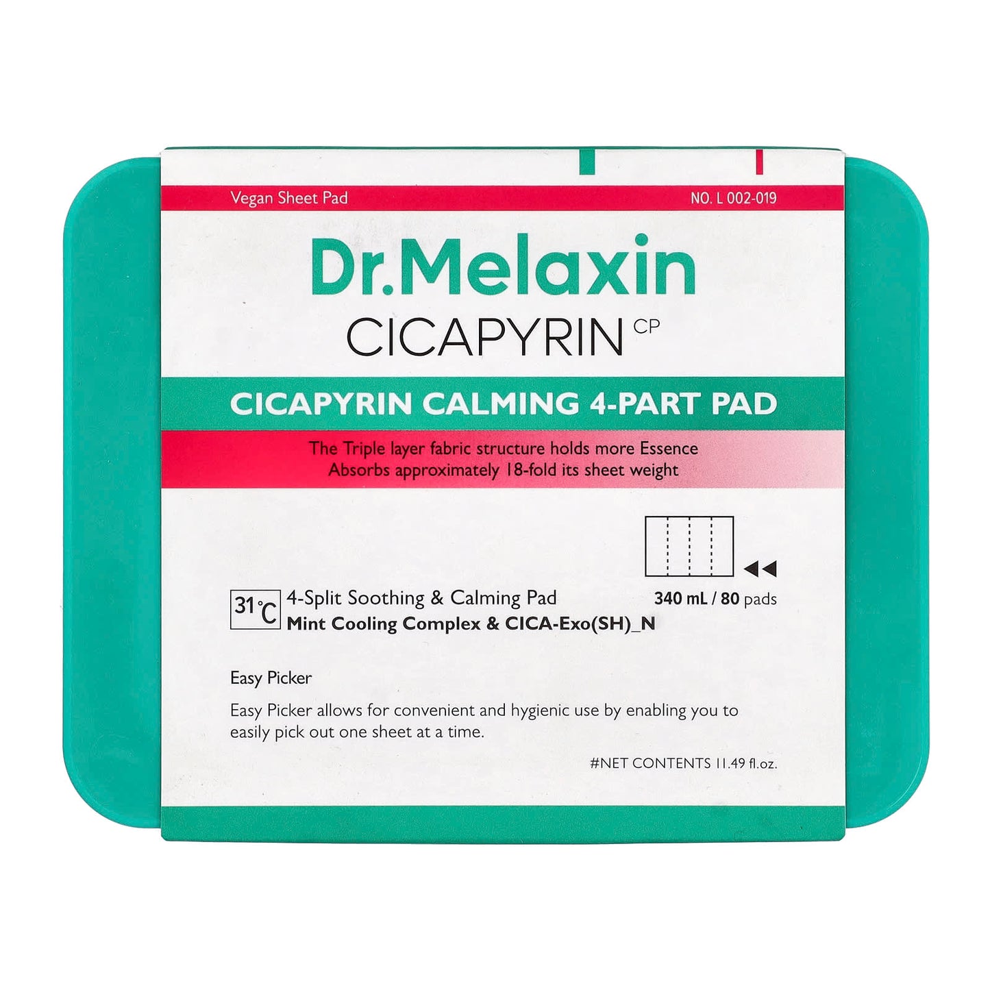 Dr.Melaxin 4-Part Cooling Face Pad | Soothing & Hydrating - Image 2