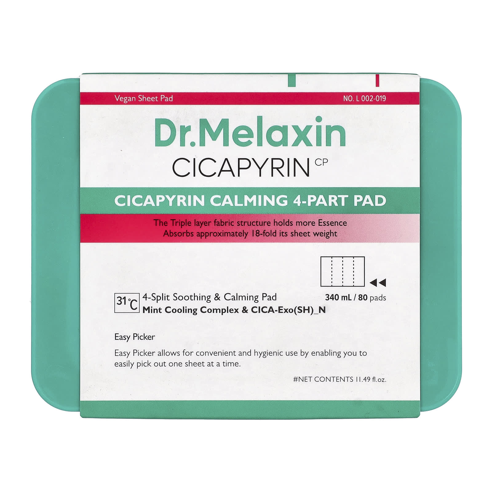 Dr.Melaxin 4-Part Cooling Face Pad | Soothing & Hydrating - Image 2
