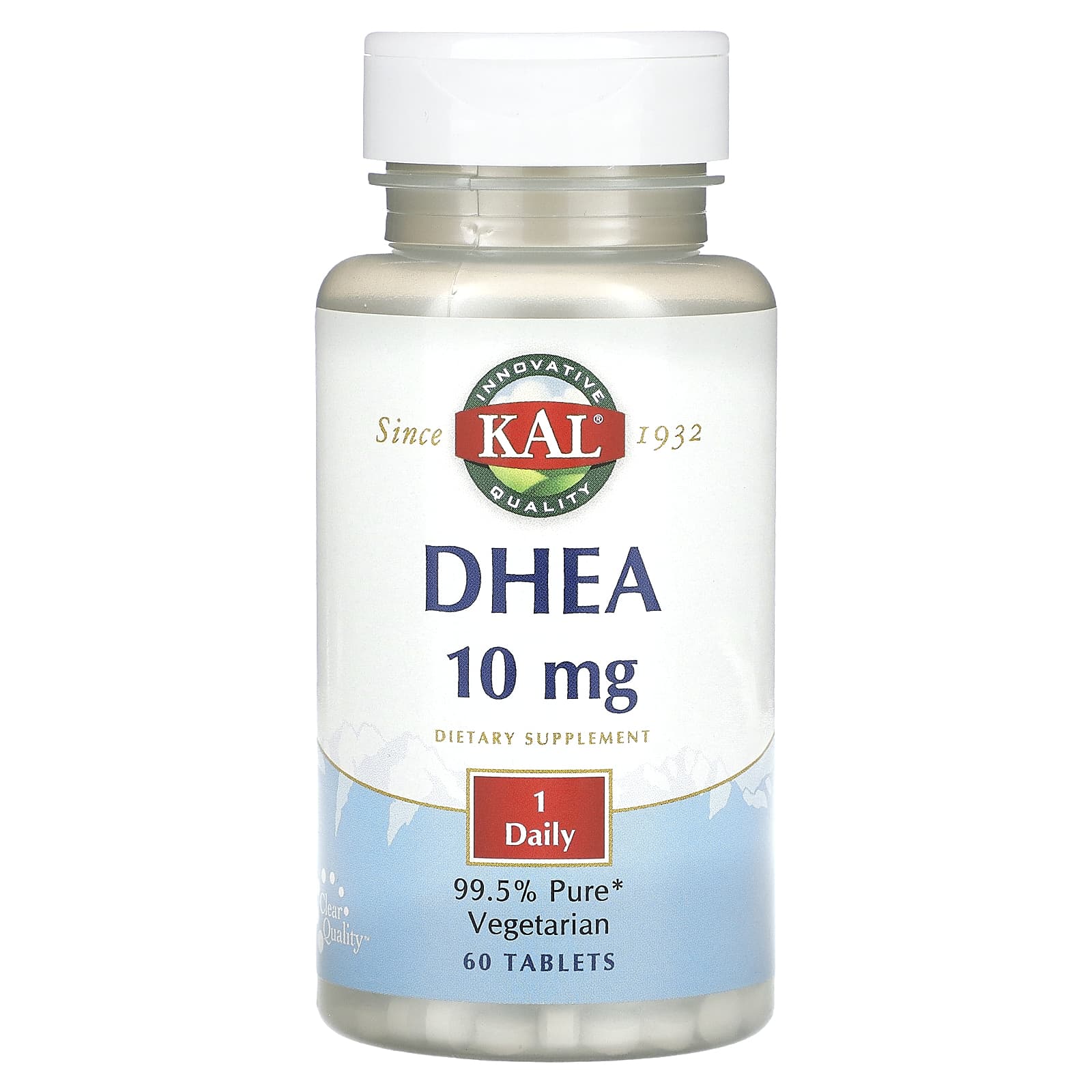 KAL DHEA 10mg 60 Tablets - Pure, Vegetarian, and Effective - Image 1