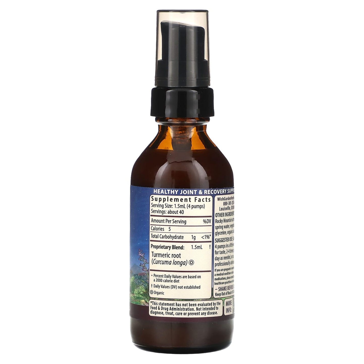 WishGarden Herbs, Turmeric, 2 fl oz (59 ml) - Image 2