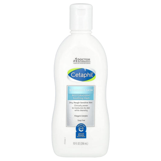 Cetaphil RestoraDerm Soothing Wash for Dry, Sensitive Skin 10 fl oz - Image 1