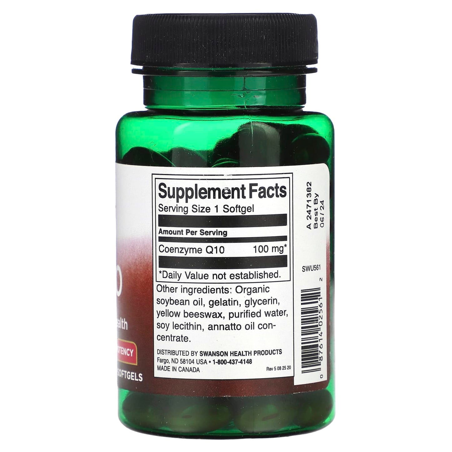 Swanson, CoQ10, 100 mg, 100 Softgels - Image 2