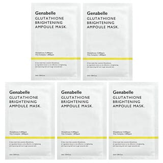 Brighten Your Skin with Genabelle Glutathione Face Mask, 5 Sheets, 0.84 fl oz