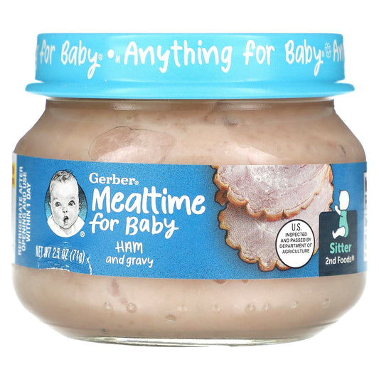 Gerber Baby Food - Ham and Gravy 2nd Foods, 2.5 oz - Image 1