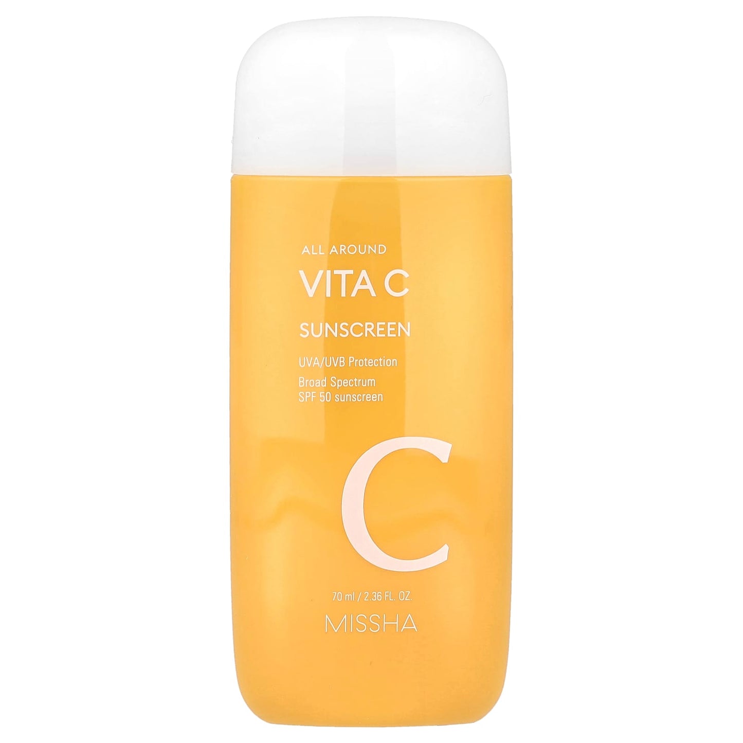 Missha, All Around Vita C Sunscreen, SPF 50, 2.36 fl oz (70 ml) - Image 1