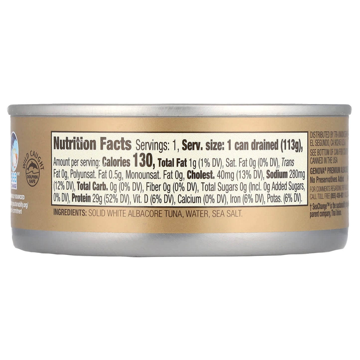 Genova Albacore Tuna in Water with Sea Salt, Sustainably Sourced - Image 2