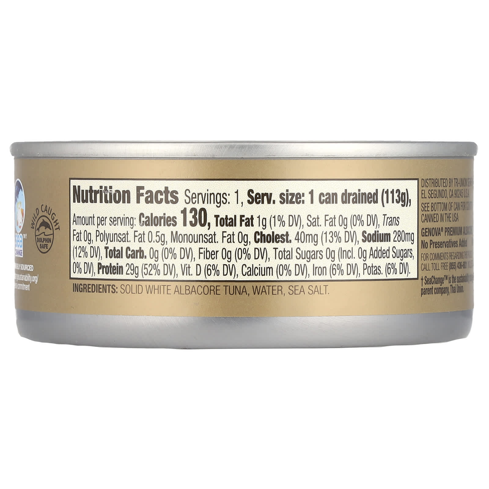 Genova Albacore Tuna in Water with Sea Salt, Sustainably Sourced - Image 2