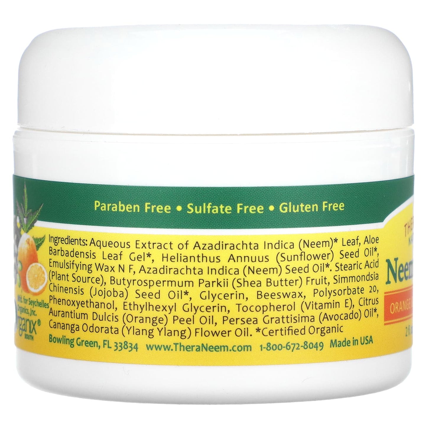 Organix South, TheraNeem Naturals, Neem Cream, Orange & Ylang Ylang, 2 fl oz (60 ml) - Image 2