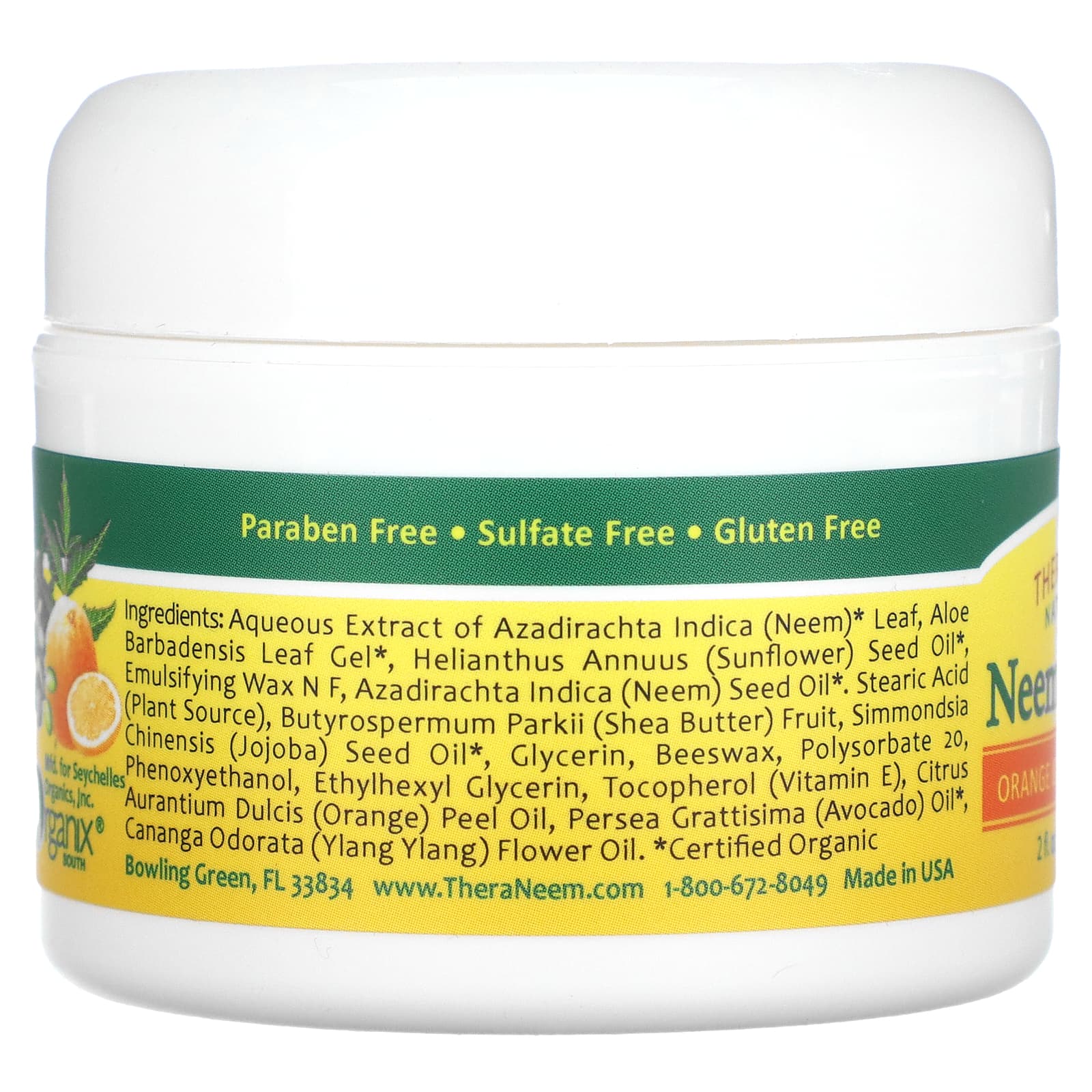 Organix South, TheraNeem Naturals, Neem Cream, Orange & Ylang Ylang, 2 fl oz (60 ml) - Image 2