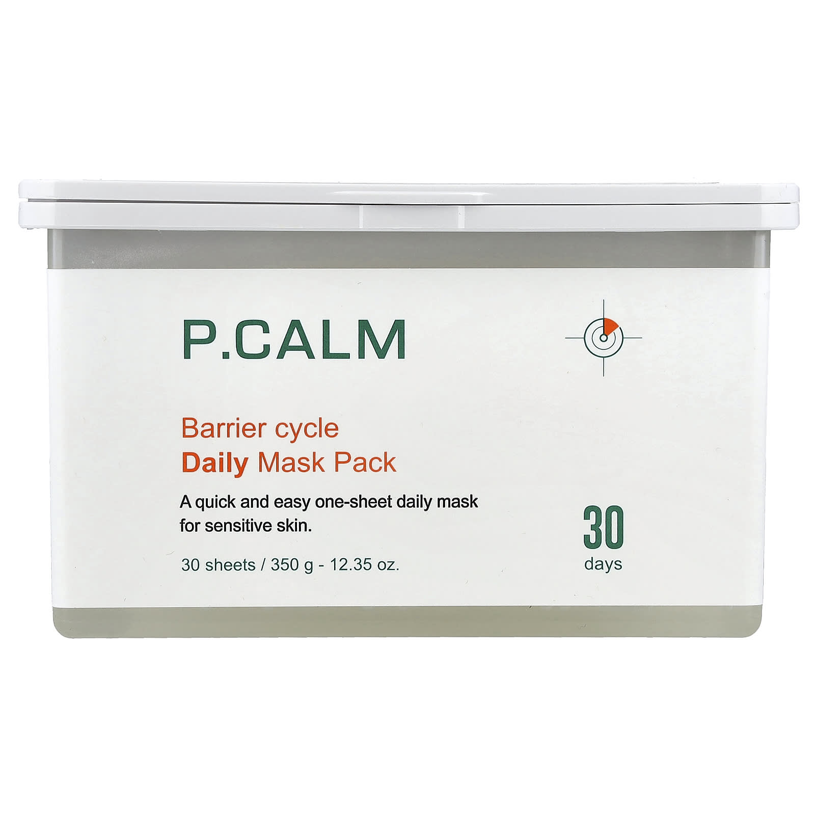 P.CALM, Barrier Cycle Daily Beauty Mask Pack , 30 Sheets, 12.35 oz (350 g) - Image 1