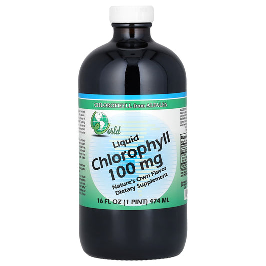 World Organic, Liquid Chlorophyll, 100 mg, 16 fl oz (474 ml) - Image 1