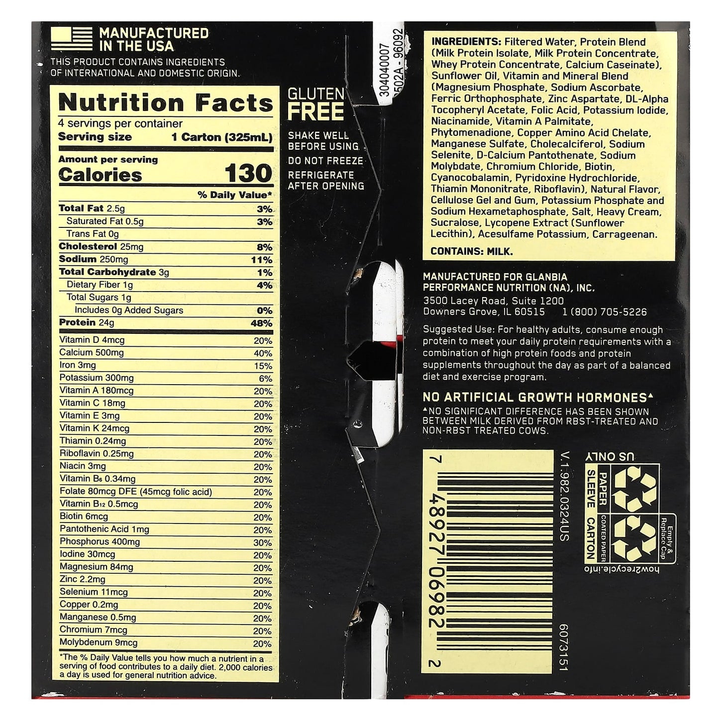 Optimum Nutrition, Gold Standard® Protein Shake, Strawberry, 4 Cartons, 11 fl oz (325 ml) Each - Image 2