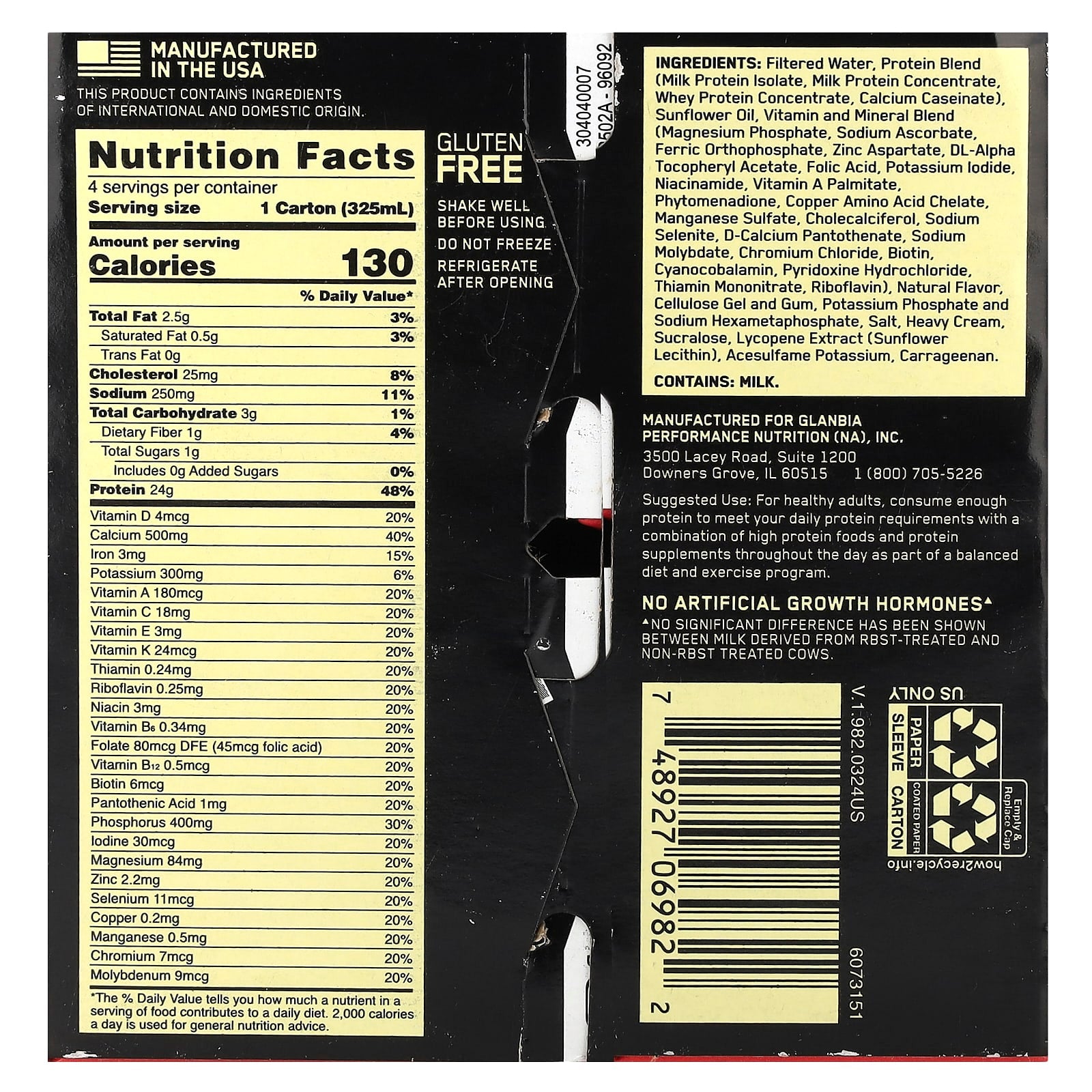 Optimum Nutrition, Gold Standard® Protein Shake, Strawberry, 4 Cartons, 11 fl oz (325 ml) Each - Image 2