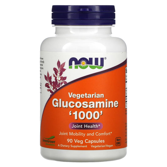 NOW Foods, Vegetarian Glucosamine '1000', 90 Veg Capsules (1,000 mg per Capsule) - Image 1