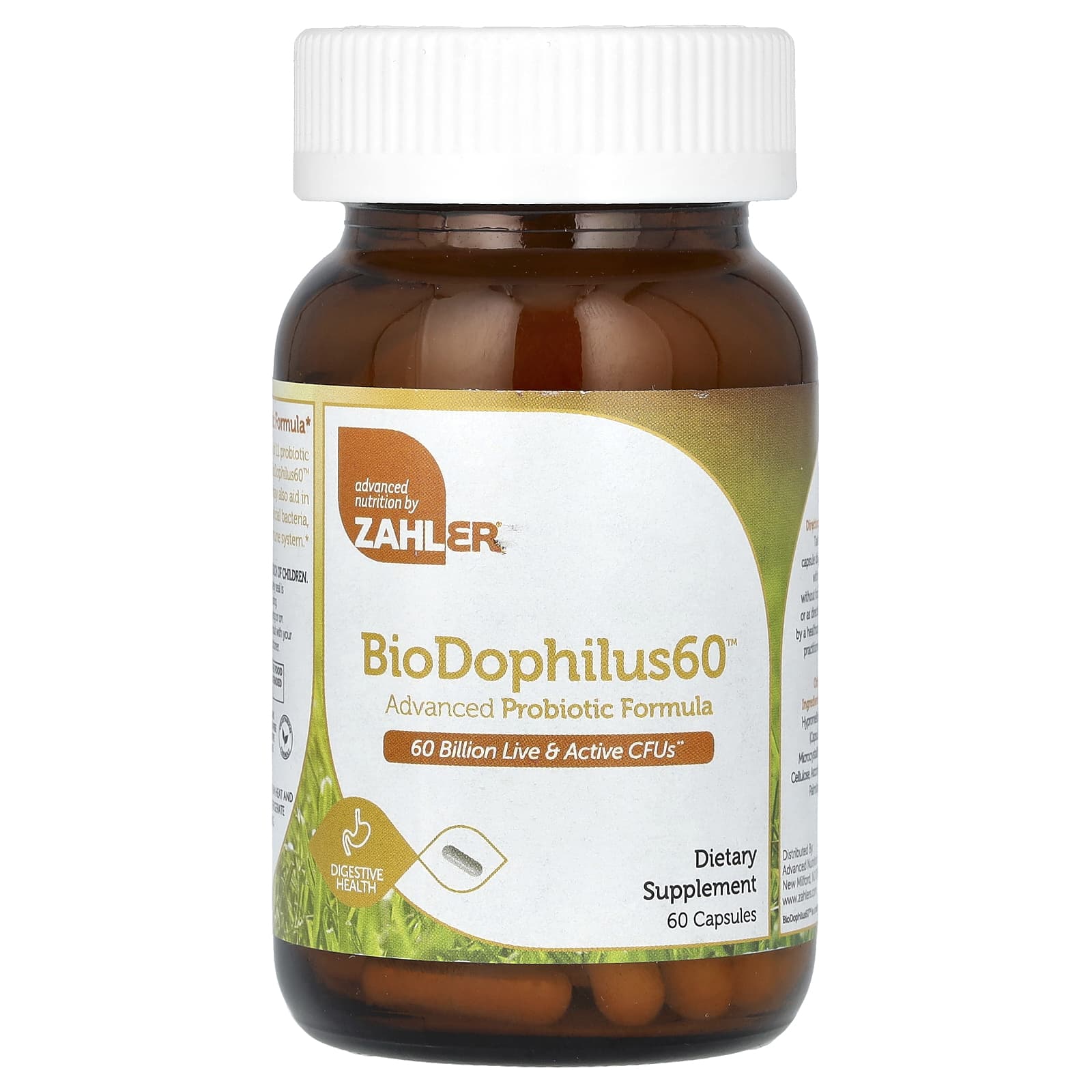 Zahler, BioDophilus60, Advanced Probiotic Formula, 60 Billion CFU, 60 Capsules - Image 1