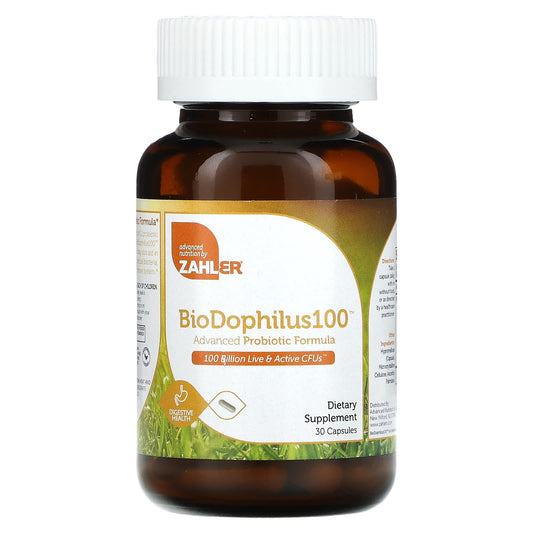 Zahler, BioDophilus100, Advanced Probiotic Formula, 100 Billion CFUs, 30 Capsules - Image 1