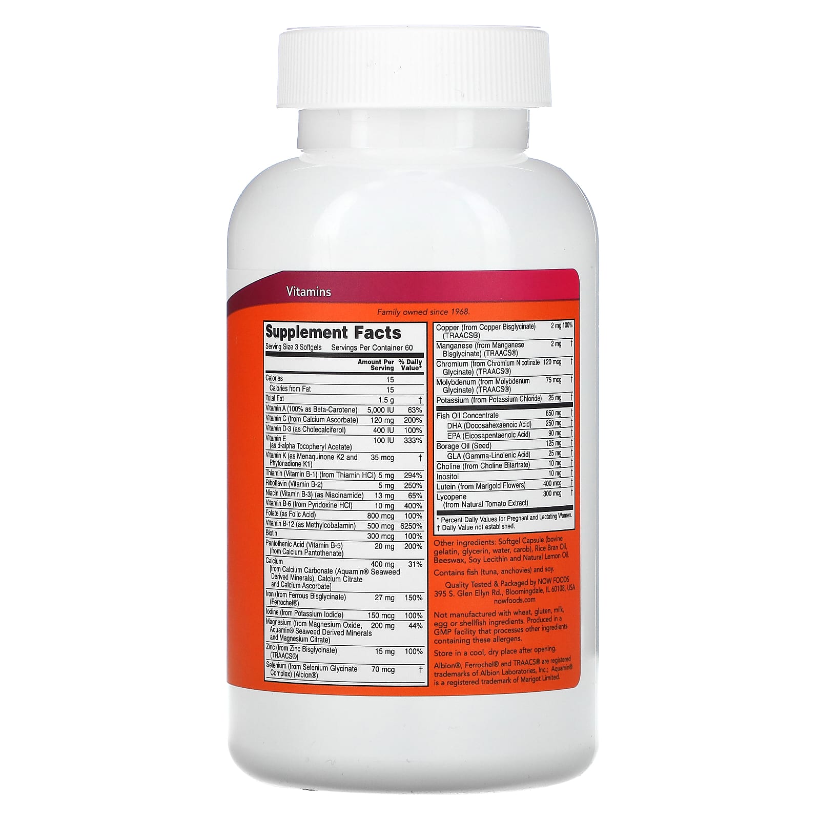 NOW Foods, Prenatal Gels + DHA, 180 Softgels - Image 2