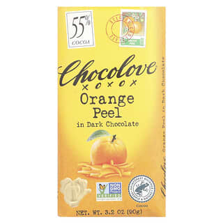 Orange Peel Dark Chocolate Bars by Chocolove, 55% Cocoa, 3.2 oz