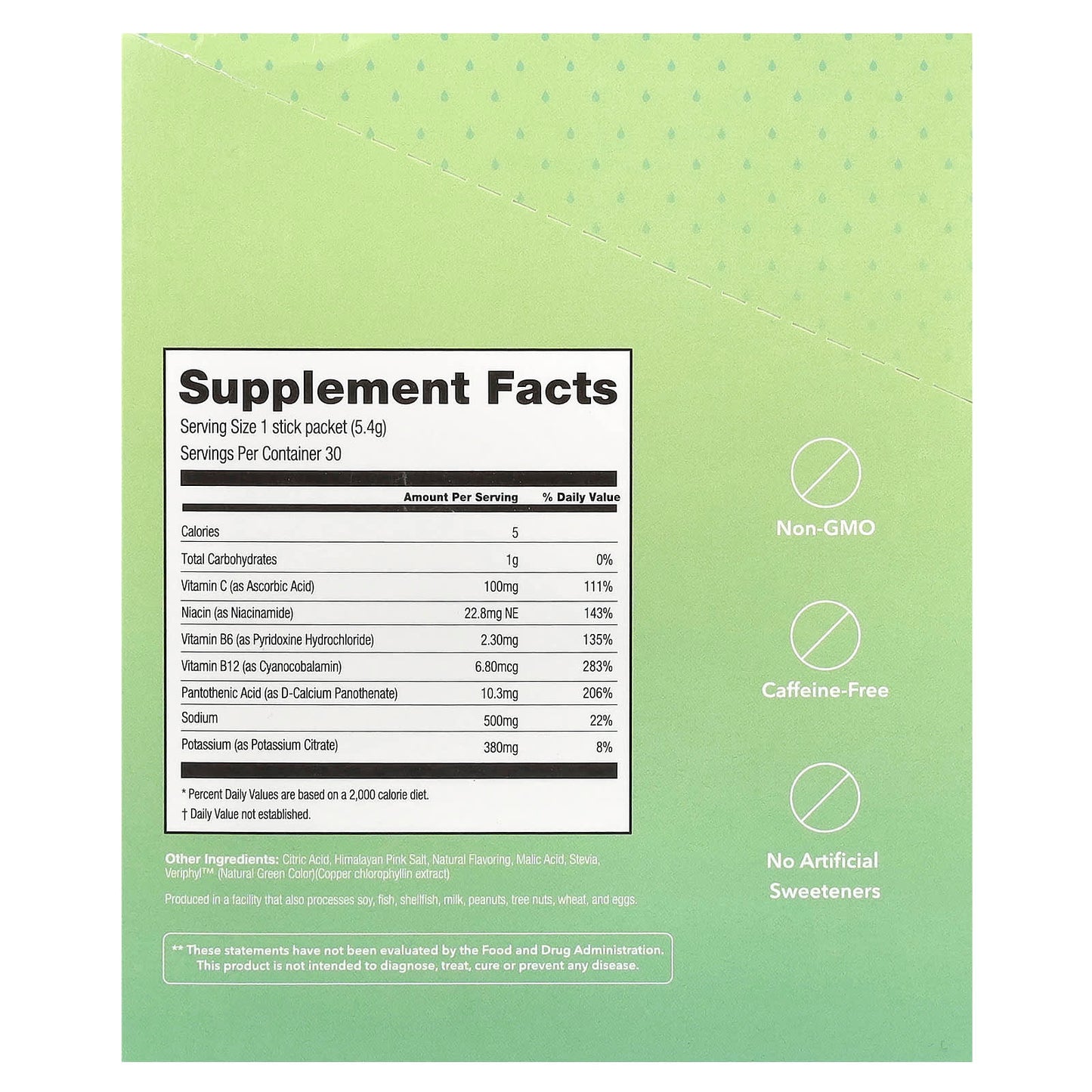 310 Hydrate Electrolyte Drink Mix, Cucumber, 0.19 oz (5.4 g) Each - 30 Sticks - Image 2