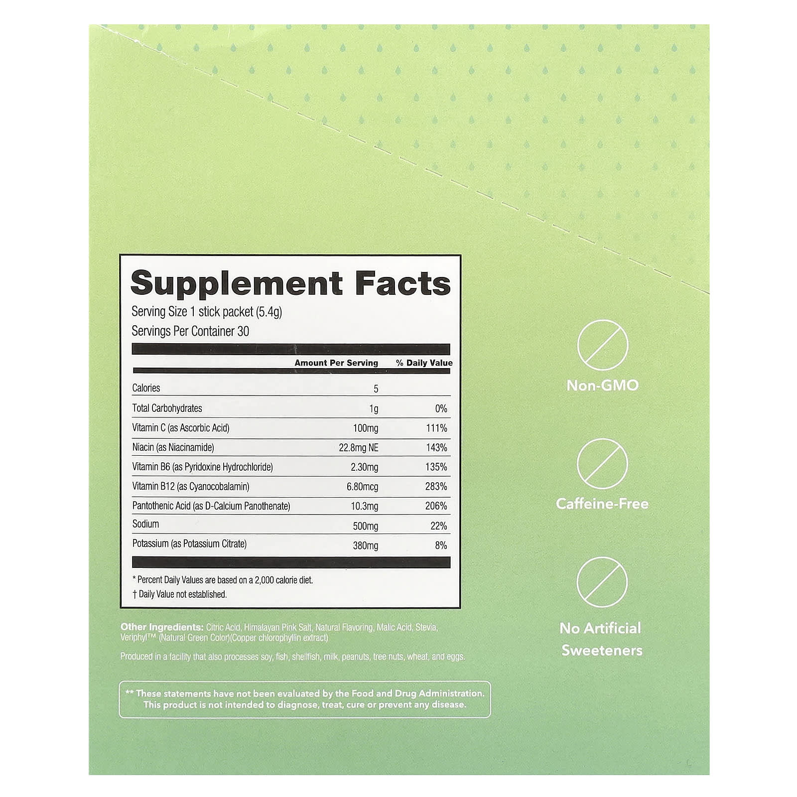 310 Hydrate Electrolyte Drink Mix, Cucumber, 0.19 oz (5.4 g) Each - 30 Sticks - Image 2
