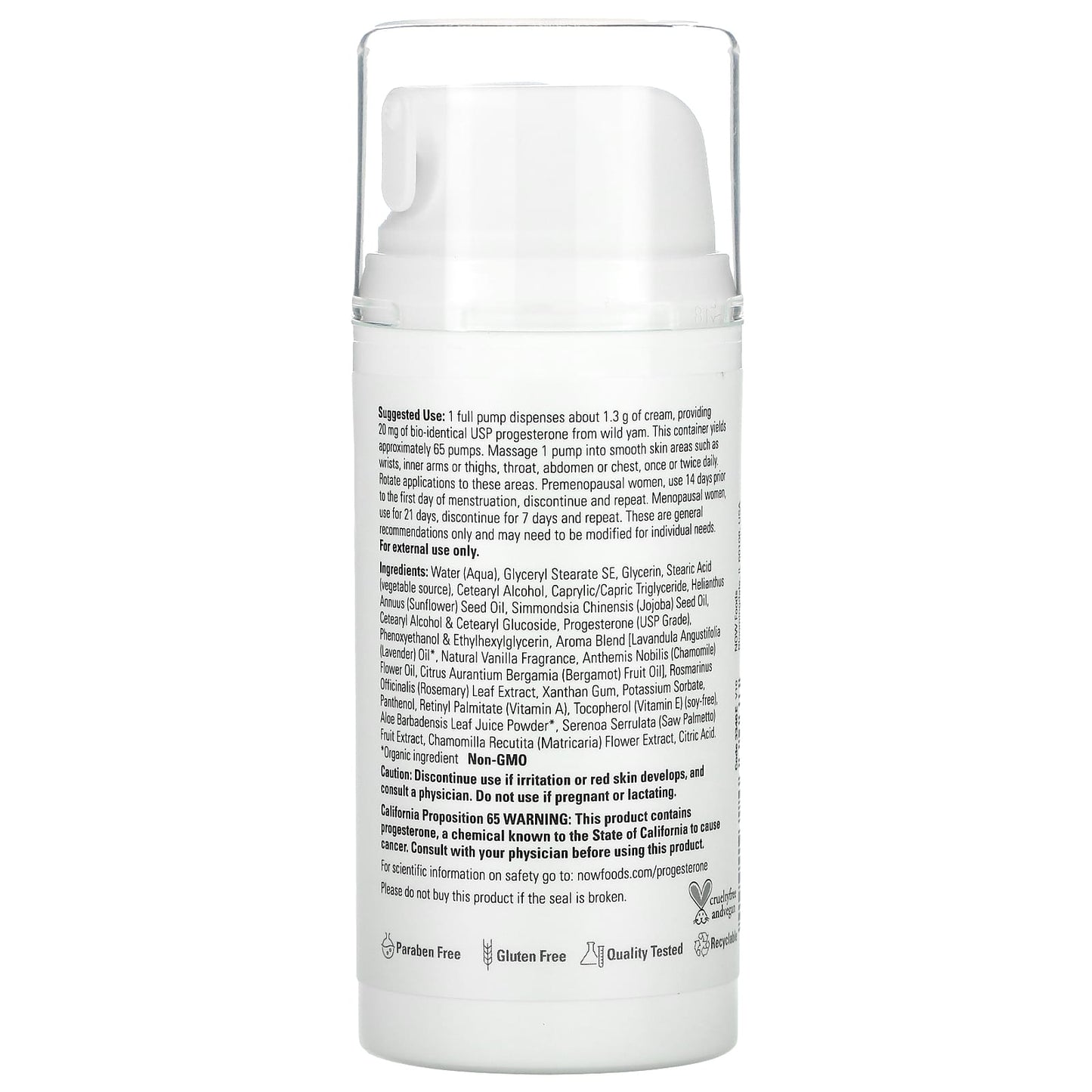 NOW Foods, Solutions, Progesterone from Wild Yam, Balancing Skin Cream, Calming Lavender, 3 oz (85 g) - Image 2