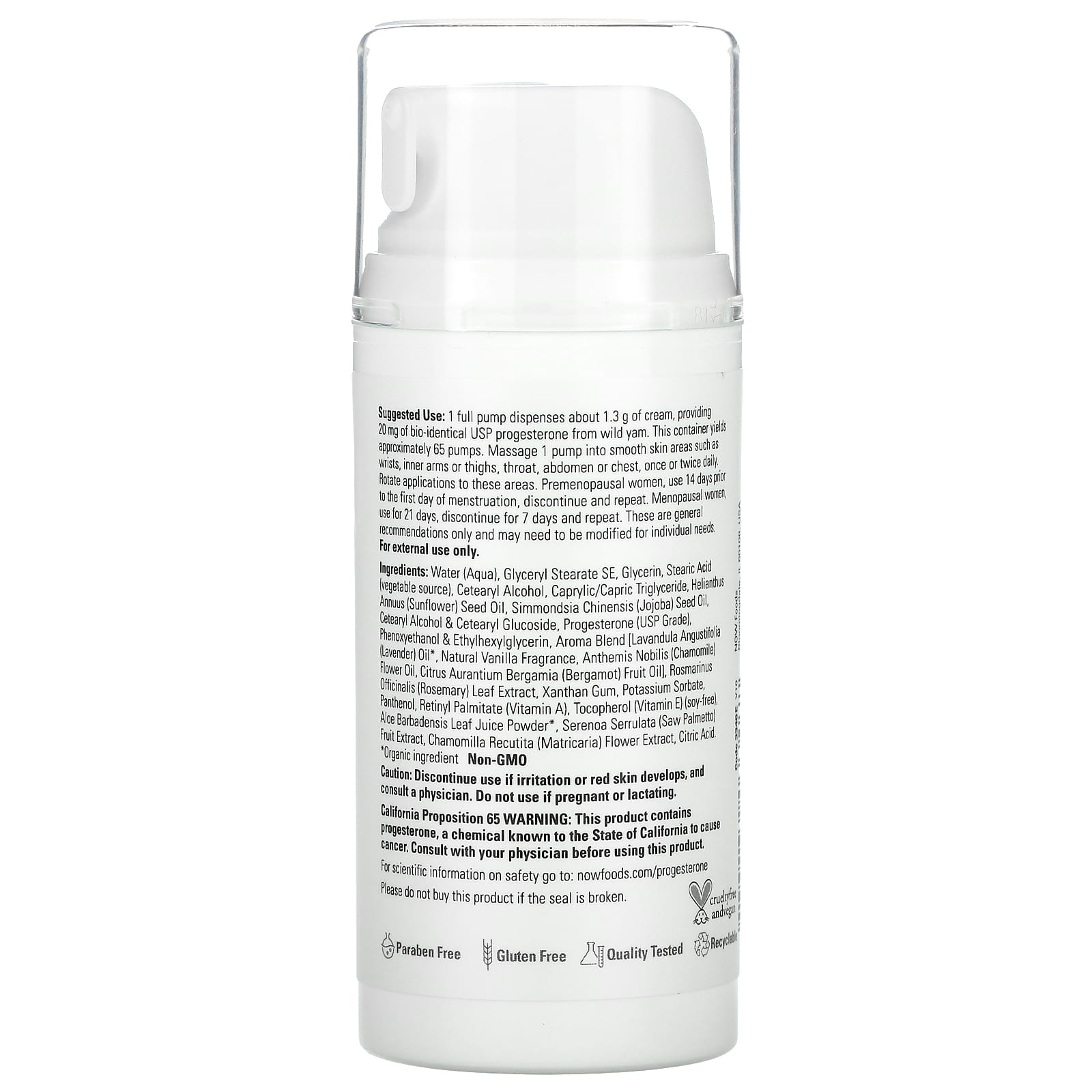NOW Foods, Solutions, Progesterone from Wild Yam, Balancing Skin Cream, Calming Lavender, 3 oz (85 g) - Image 2