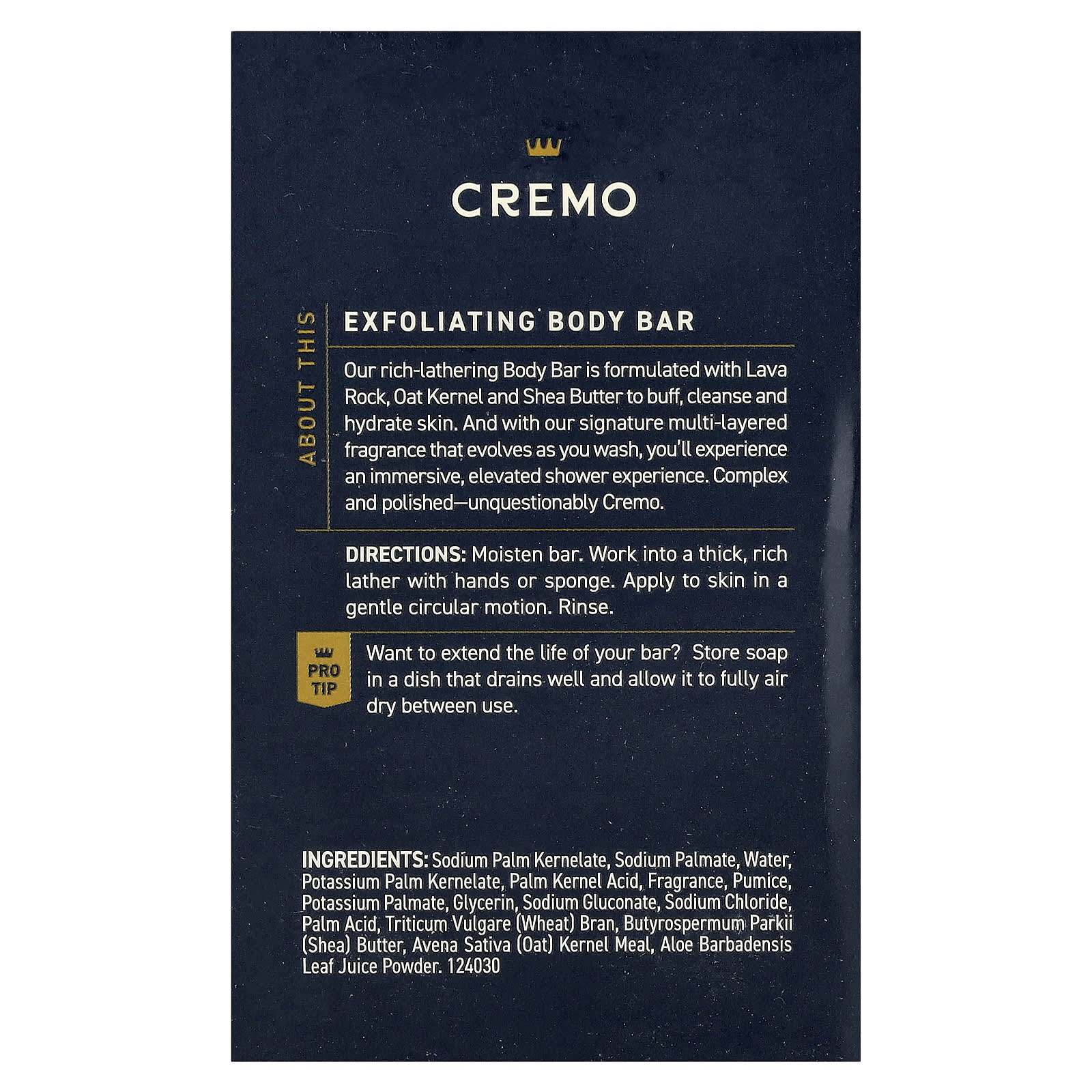 Palo Santo Exfoliating Body Bar by Cremo, 5 oz - Image 2