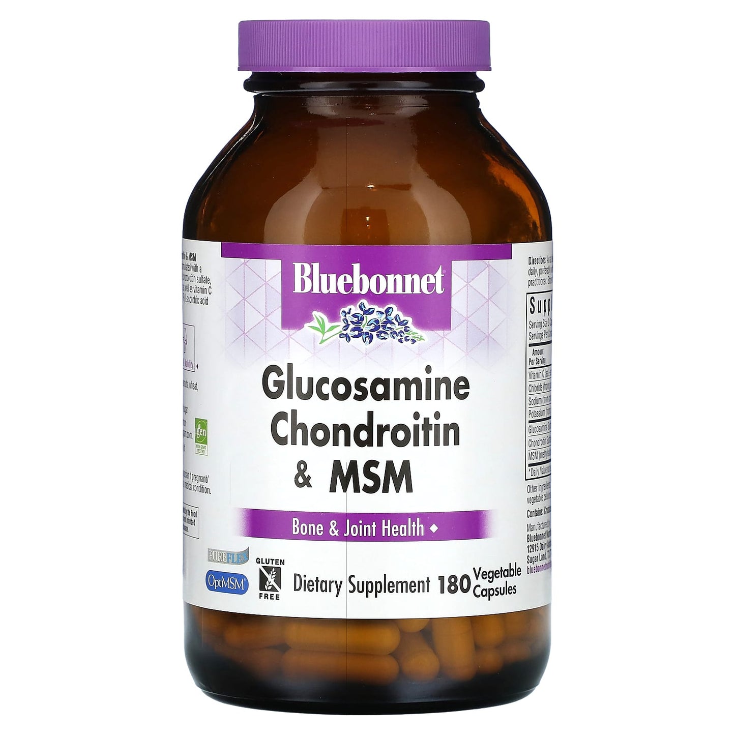 Bluebonnet Nutrition Glucosamine Chondroitin & MSM Capsules for Joint Health - Image 1