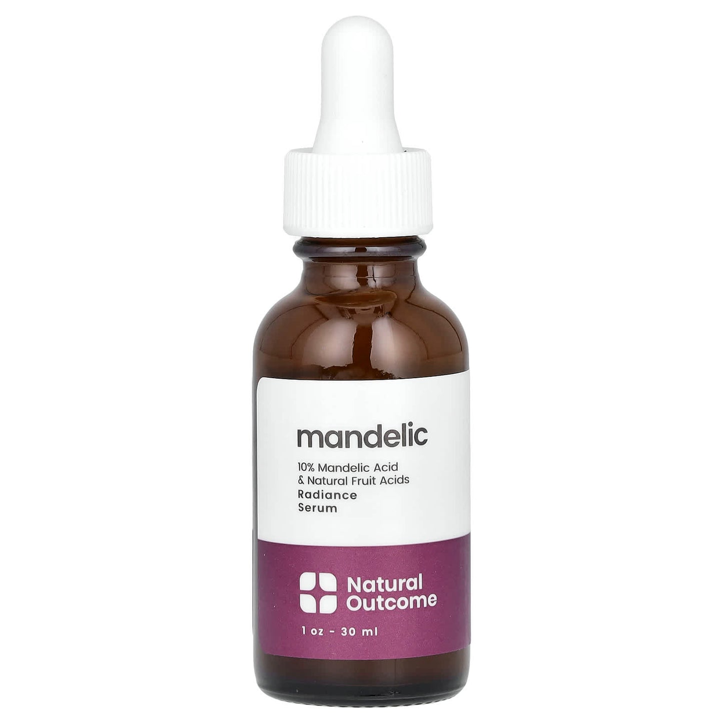 Natural Outcome, Mandelic, Radiance Serum, Fragrance Free, 1 oz (30 ml) - Image 1