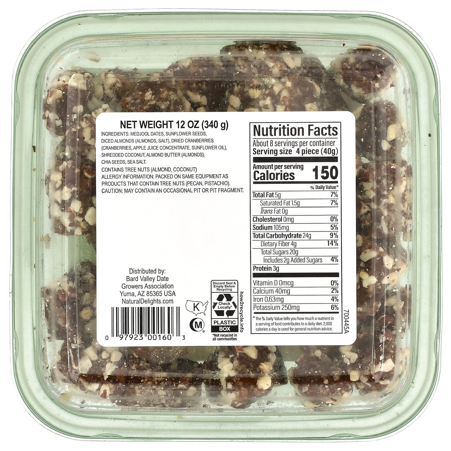 Natural Delights, Mini Medjools, Sweet & Salty Almond, 12 oz (340 g) - Image 2