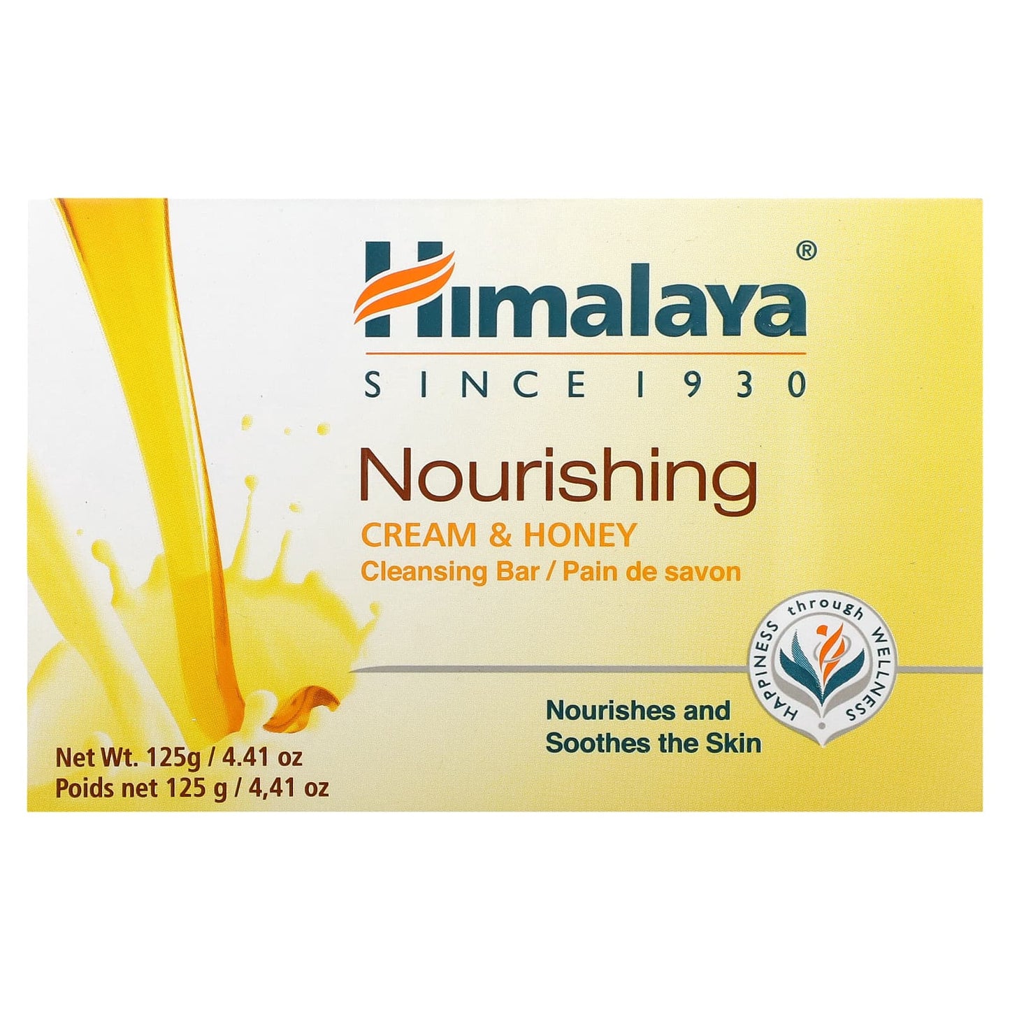 Himalaya Nourishing Cream & Honey Soap Bar, 4.41 oz, Skin Softening - Image 1