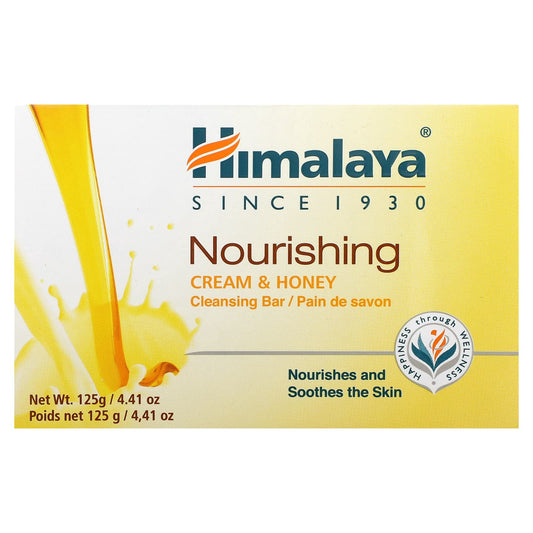Himalaya Nourishing Cream & Honey Soap Bar, 4.41 oz, Skin Softening - Image 1