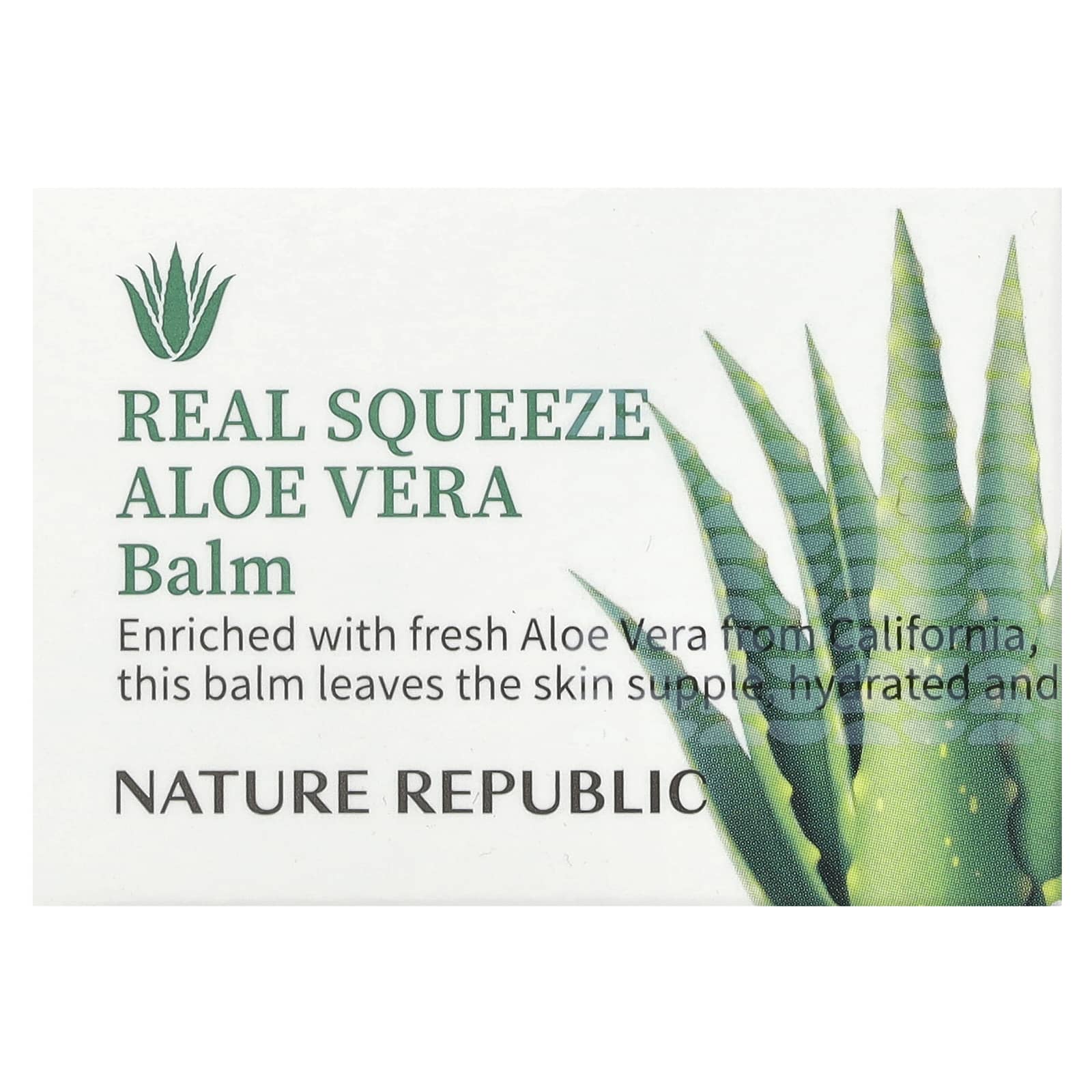 Nature Republic, Real Squeeze Aloe Vera Balm, 0.88 oz (25 g) - Image 2