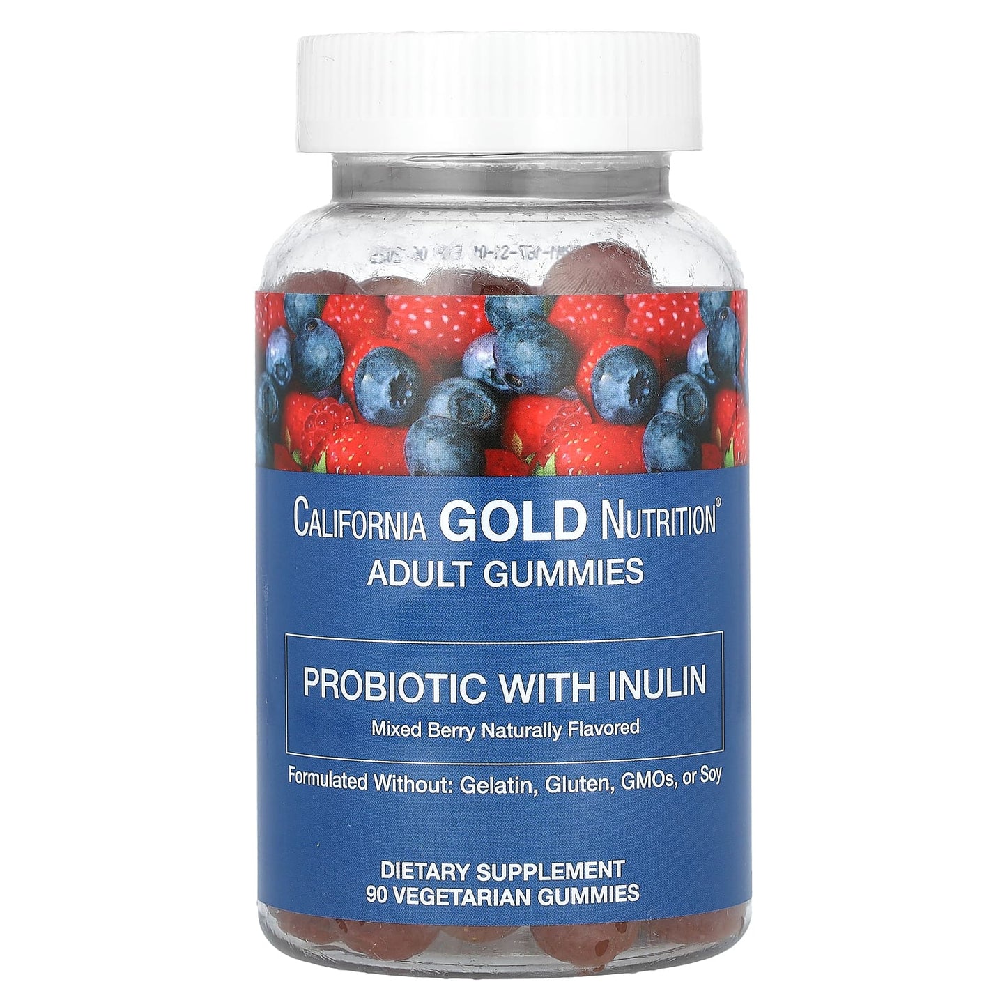 Probiotics with Inulin Gummies by California Gold Nutrition, Supports Digestive Health - Image 1