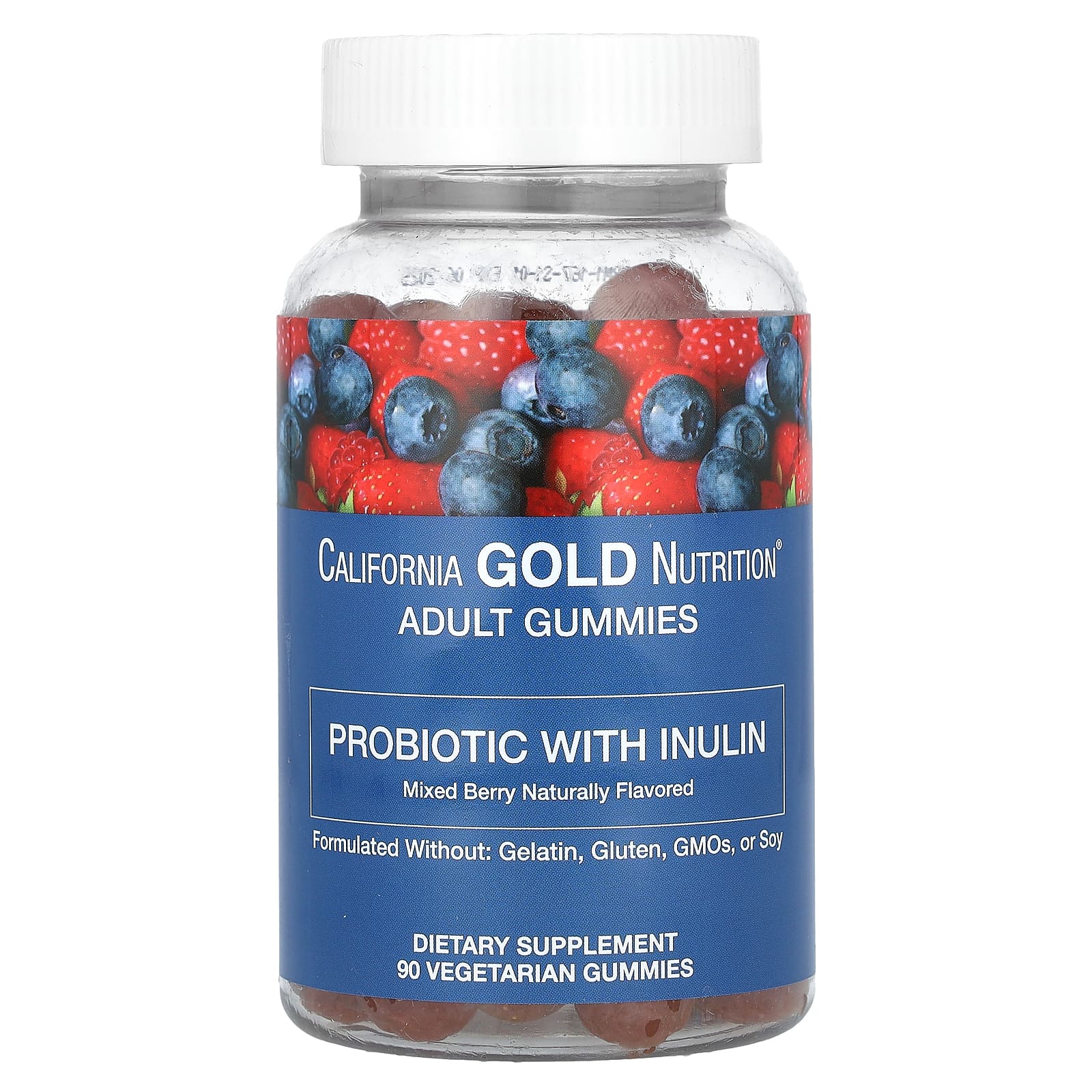 Probiotics with Inulin Gummies by California Gold Nutrition, Supports Digestive Health - Image 1