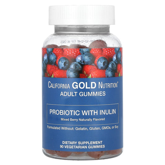 Probiotics with Inulin Gummies by California Gold Nutrition, Supports Digestive Health - Image 1
